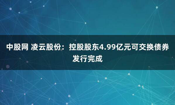 中股网 凌云股份：控股股东4.99亿元可交换债券发行完成